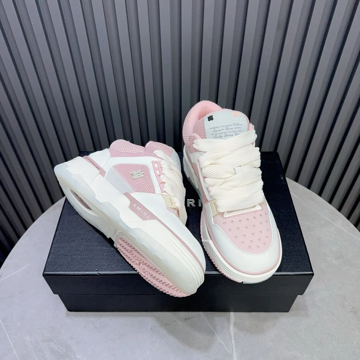 Men's shoes 💰660💰 AMIRI AMIRI trendy brand hot sale 🔥 Available all year round, couples 💑 Official website synchronization Imported fabrics 1⃣️ vs 1⃣️ replica, original factory special original sole, 35-45 (45. non-refundable)
